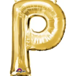 Stor Guld Folie Ballon - Bogstav ''P''