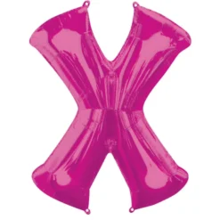 Stor Pink Folie Ballon - Bogstav ''X''