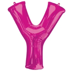 Stor Pink Folie Ballon - Bogstav ''Y''