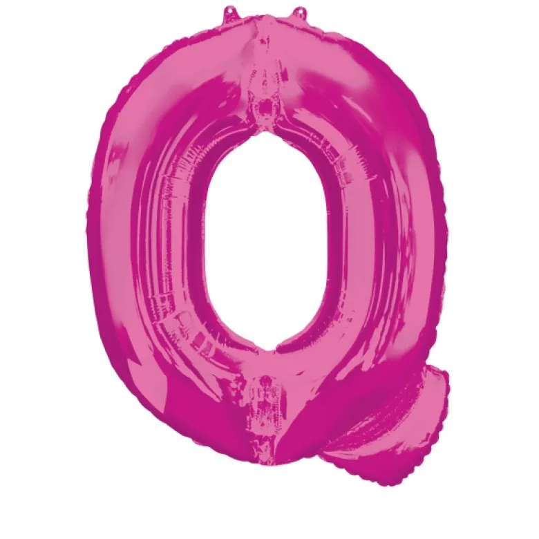 Stor Pink Folie Ballon - Bogstav ''Q''