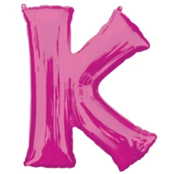 Stor Pink Folie Ballon - Bogstav ''K''