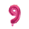 Stor Pink Folie Tal Ballon (88cm.) - 9 Tal
