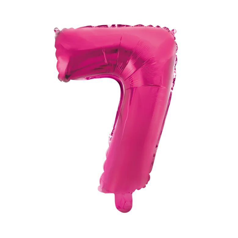 Stor Pink Folie Tal Ballon (88cm.) - 7 Tal