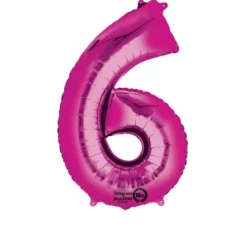 Stor Pink Folie Tal Ballon (88cm.) - 6 Tal