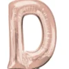 Stor Rosegold Folie Ballon - Bogstav ''D''