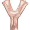 Stor Rosegold Folie Ballon - Bogstav ''Y''
