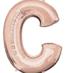 Stor Rosegold Folie Ballon - Bogstav ''C''
