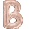 Stor Rosegold Folie Ballon - Bogstav ''B''