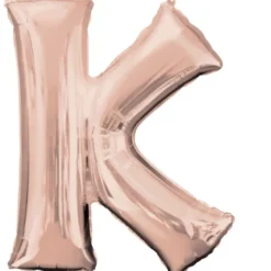 Stor Rosegold Folie Ballon - Bogstav ''K''
