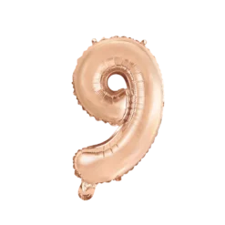 Stor rosegold tal ballon (88cm.) - 9 tal