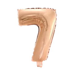 Stor rosegold tal ballon (88cm.) - 7 tal