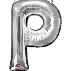 Stor Sølv Folie Ballon - Bogstav ''P''