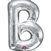 Stor Sølv Folie Ballon - Bogstav ''B''
