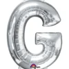 Stor Sølv Folie Ballon - Bogstav ''G''