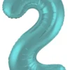 Stort Aqua Grønt Shape Folietal 86 cm, 2 Tal