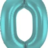 Stort Aqua Grønt Shape Folietal 86 cm, 0 Tal