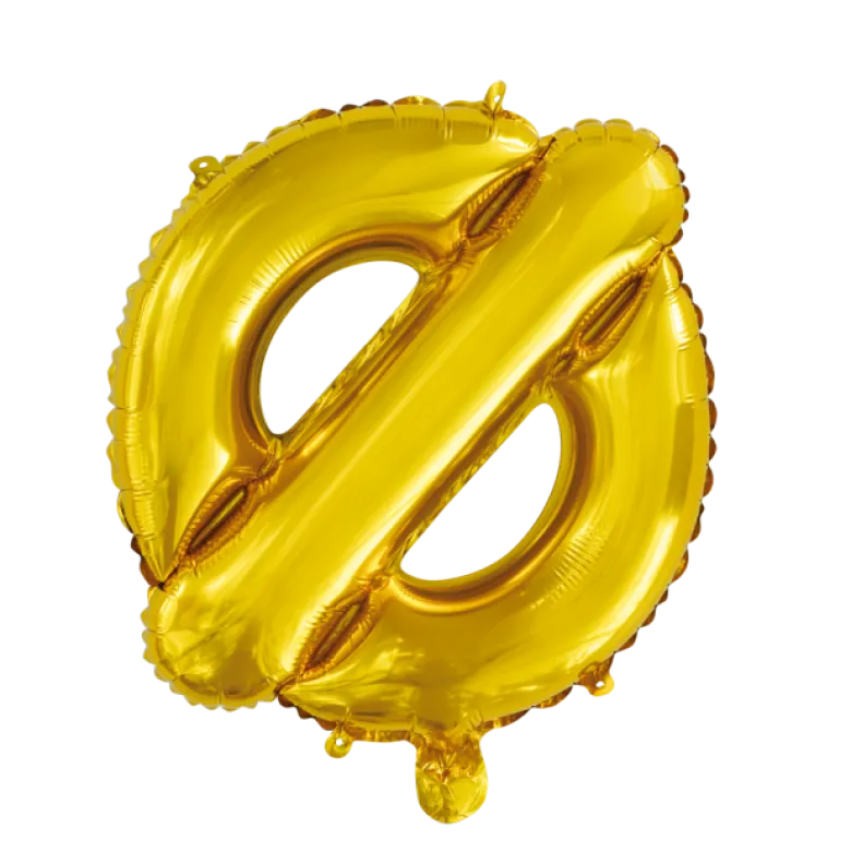 Stort Guld Folie Bogstav - ''Ø''