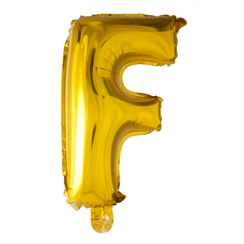 Stort Guld Folie Bogstav - ''F''