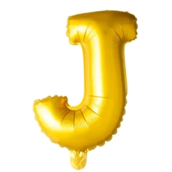 Stort Guld Folie Bogstav - ''J''