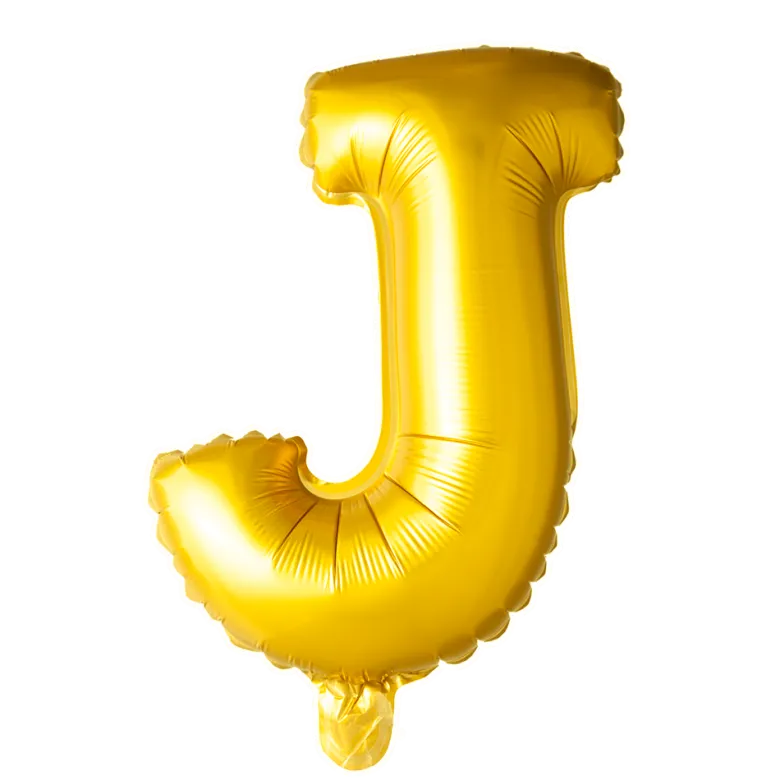 Stort Guld Folie Bogstav - ''J''