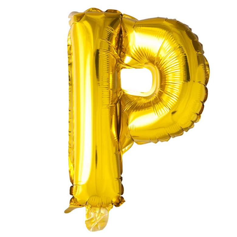 Stort Guld Folie Bogstav - ''P''
