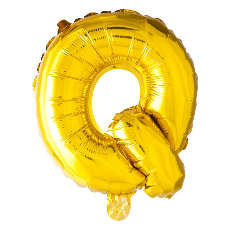 Stort Guld Folie Bogstav - ''Q''