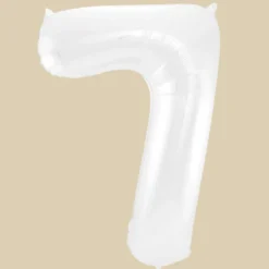 Stort Hvidt Shape Folietal 86 cm, 7 Tal
