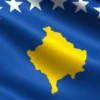 Stort Kosovo Stof Flag, 90x150 cm