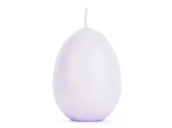 Stort Lavendel Æggeformet Stearinlys, 10 cm