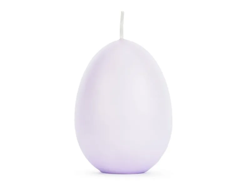 Stort Lavendel Æggeformet Stearinlys, 10 cm