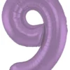 Stort Lavendel Shape Folietal 86 cm, 9 Tal