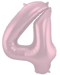 Stort Lyserødt Shape Folietal 86 cm, 4 Tal