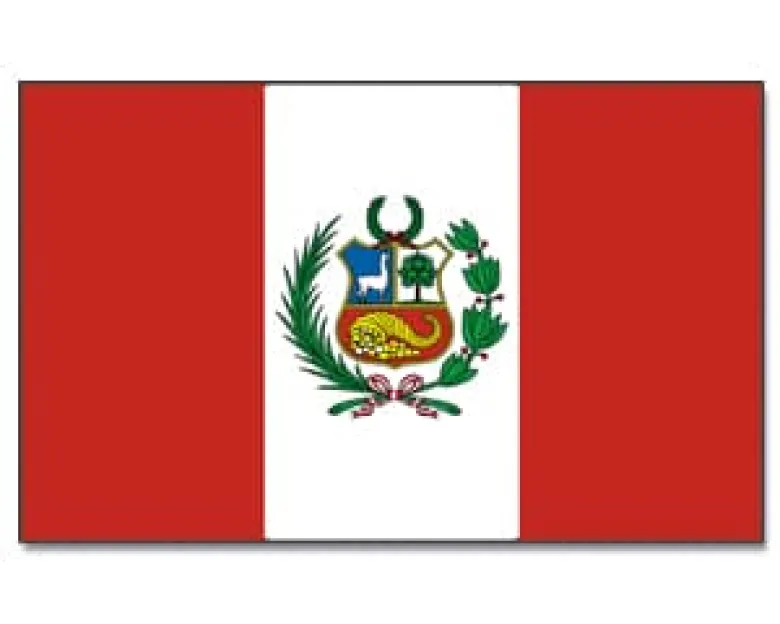 Stort Peruviansk Stofflag, 90 x 150 cm