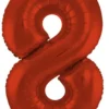 Stort Rødt Shape Folietal 86 cm, 8 Tal