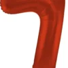 Stort Rødt Shape Folietal 86 cm, 7 Tal