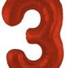 Stort Rødt Shape Folietal 86 cm, 3 Tal