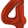 Stort Rødt Shape Folietal 86 cm, 4 Tal