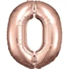 Stort Rosegold Shape Folietal 86 cm, 0 Tal
