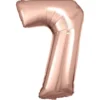 Stort Rosegold Shape Folietal 86 cm, 7 Tal