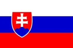 Stort Slovakisk Stof Flag, 90 x 150 cm