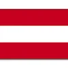 Stort Østrigst Stof Flag, 90 x 150 cm