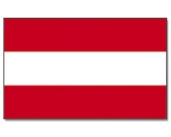 Stort Østrigst Stof Flag, 90 x 150 cm