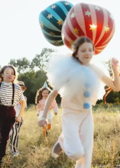 Stribet Cirkus Ballon, Grøn