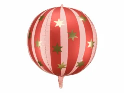 Stribet Cirkus Ballon, Rød