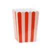 Stribet Popcorn Bægre, Lyserød/Rød