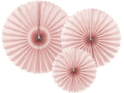 Støvet Rosa Rosette Pakke, 3 stk.