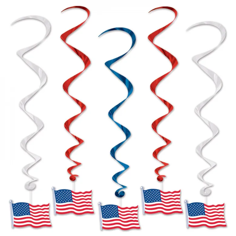Swirls Med Amerikanske Flag