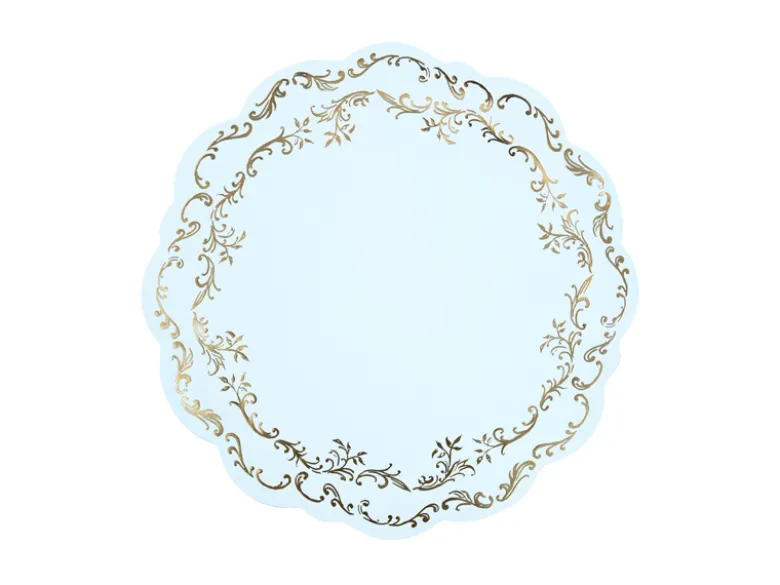 Tallerkenmåtter Ornament Lyseblå (6 stk.)