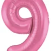 Tal Shape Folieballon "Mat Pink" 86 cm - 9 Tal