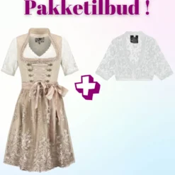 Tilbudspakke! Luksus Autentisk Tyrolerkjole med blondebluse